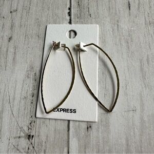 NEW WITH TAGS EXPRESS GOLD TONE EARRINGS THIN METAL EARRINGS